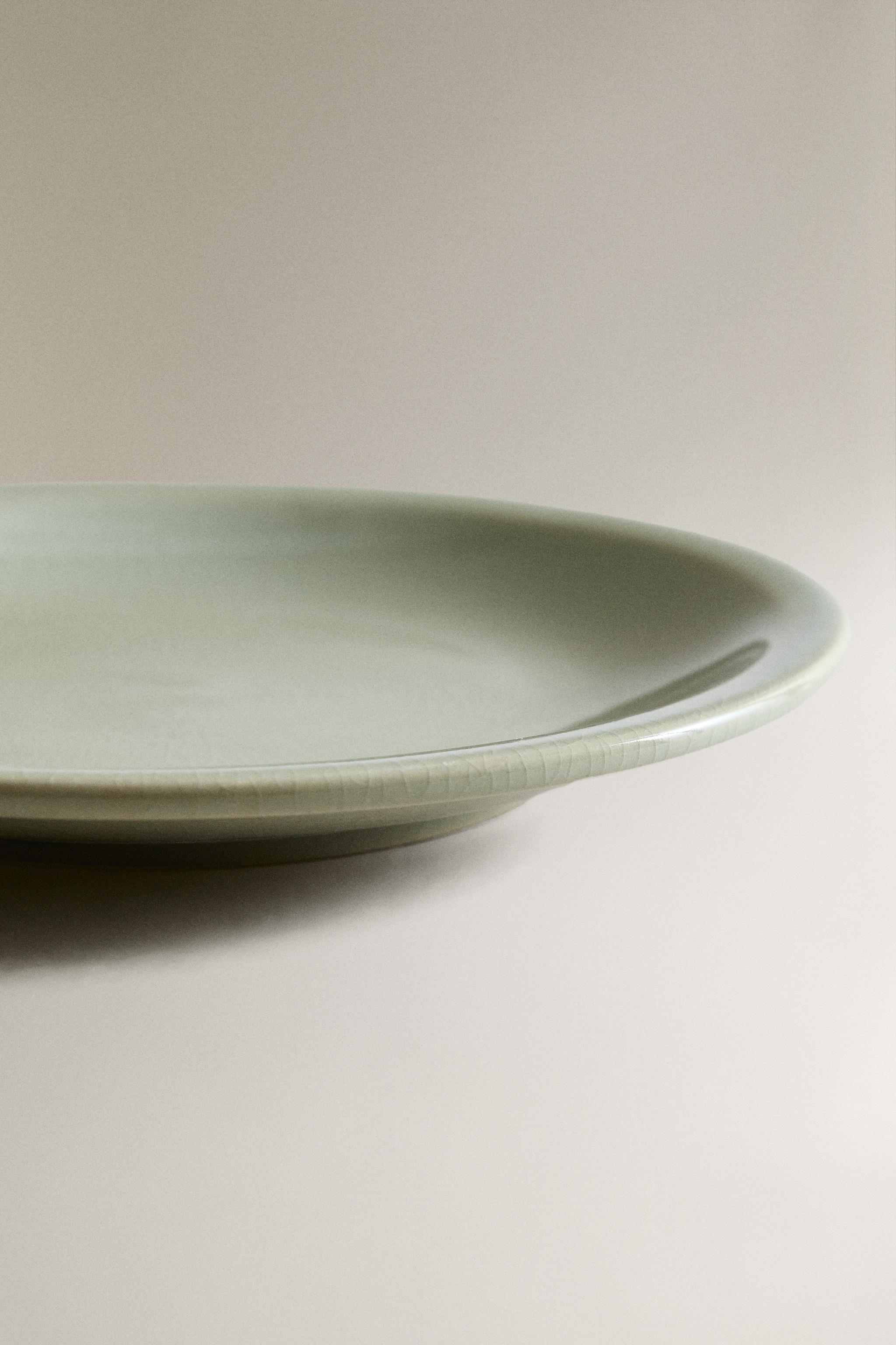 ENAMELLED STONEWARE DESSERT PLATE